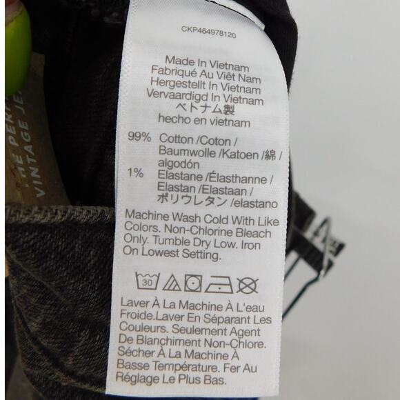 NWT Madewell Women's Black Lunar Wash The Perfect‎ Vintage Jeans Size 24 - Picture 6 of 9